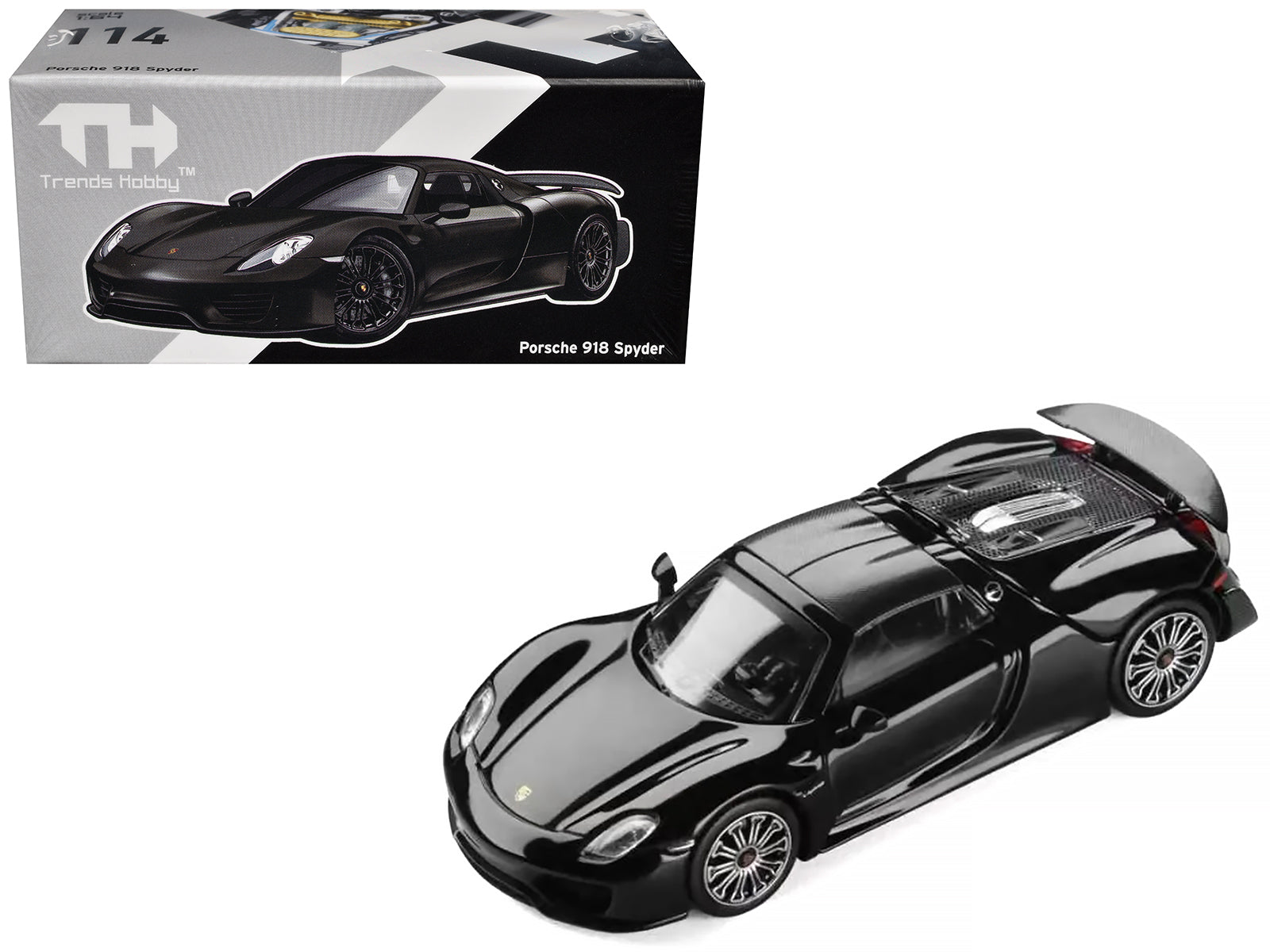 Trends Hobby Porsche 918 Spyder Black 1/64 241086-B