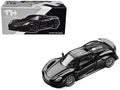 Porsche 918 Spyder Black with Carbon Top 1/64 Diecast Model Car by Trends Hobby