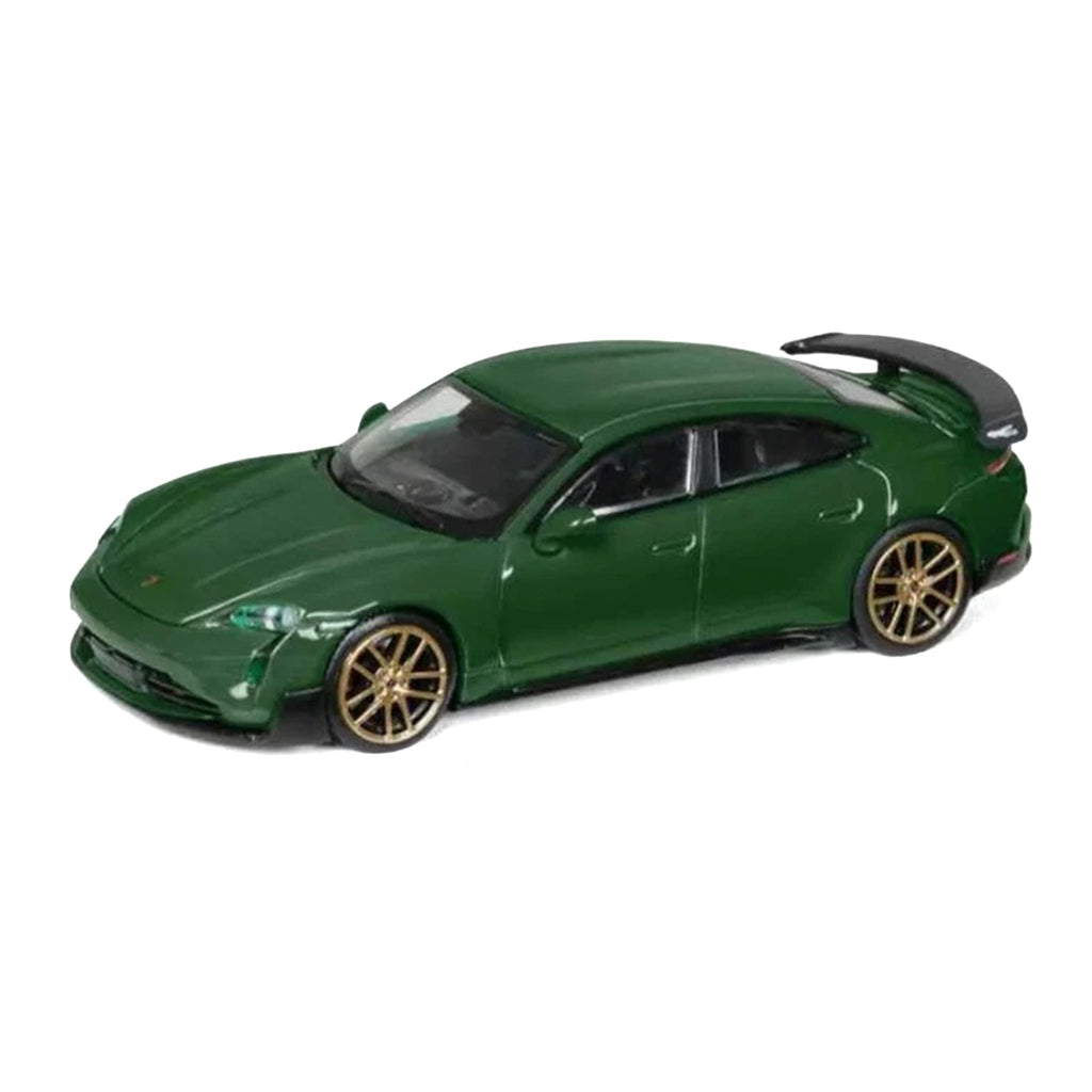 Porsche Taycan Turbo GT Green 1/64 Diecast Model Car by Trends Hobby - image 2