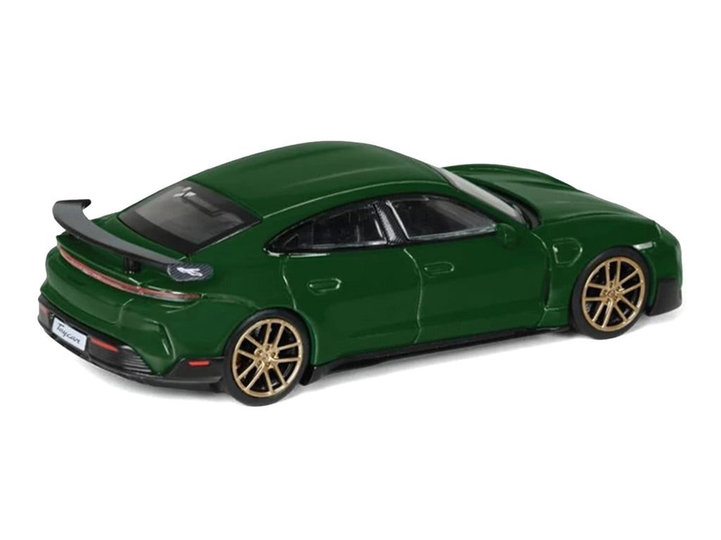 Porsche Taycan Turbo GT Green 1/64 Diecast Model Car by Trends Hobby - image 4