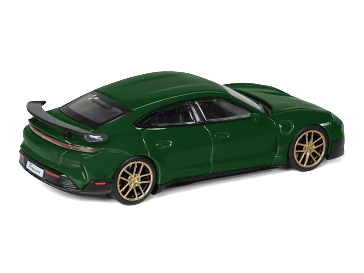 Porsche Taycan Turbo GT Green 1/64 Diecast Model Car by Trends Hobby - image 4