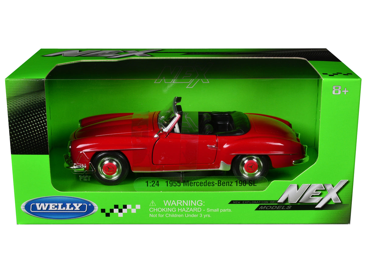 1955 Mercedes-Benz 190 SL Red "NEX Models" Series 1/24 Diecast Model Car by Welly - image 3