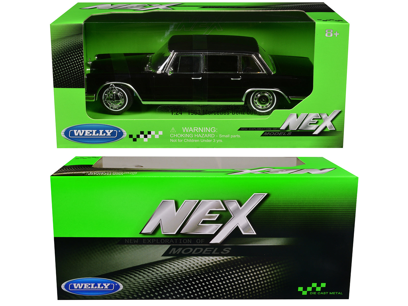 1955 Mercedes-Benz 190 SL (Closed Roof) Black "NEX Models" Series 1/24 Diecast Model Car by Welly - image 3
