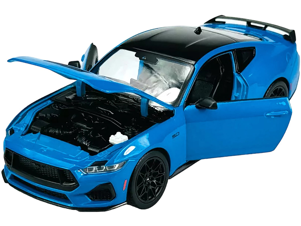 2024 Ford Mustang GT 5.0 Blue with Black Top "NEX Models" Series 1/25 Diecast Model Car by Welly - image 2