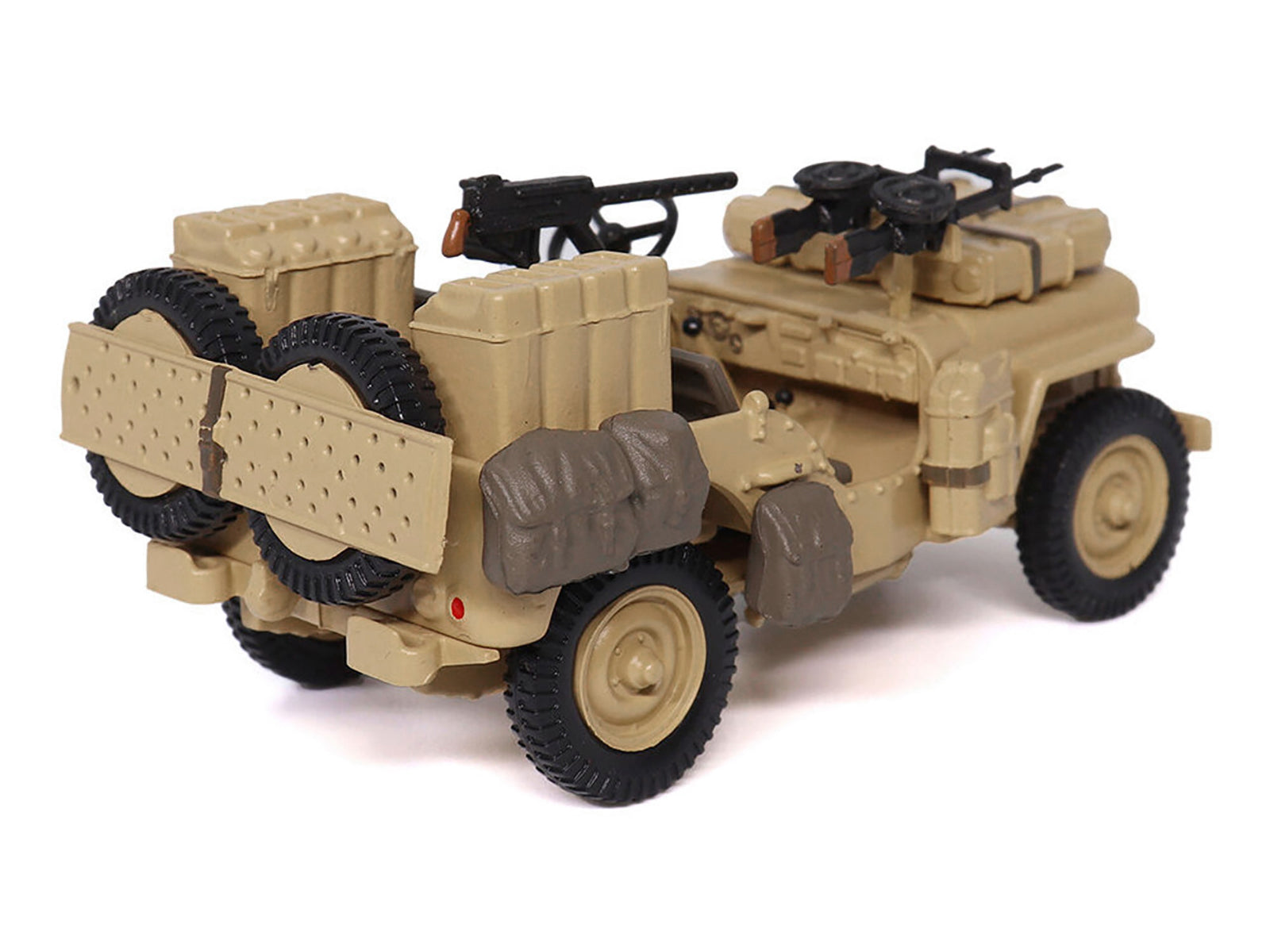 British SAS 1/4-Ton Willys Jeep with Vickers K Machine Gun Desert Sand "British Royal Army" 1/43 Diecast Model by Militaria Die Cast - image 3