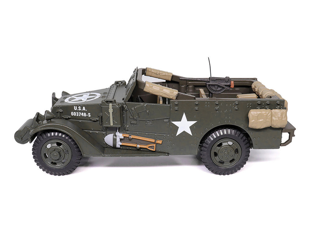 White M3 Scout Car Olive Drab "United States Army" 1/43 Diecast Model by Militaria Die Cast - image 2