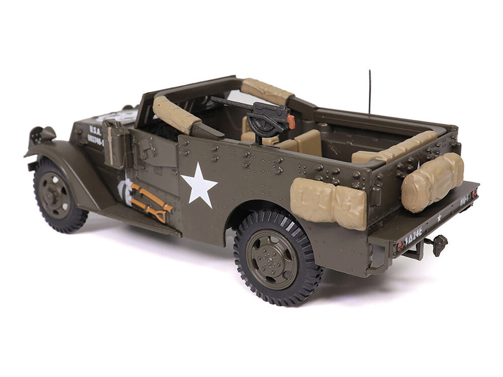 White M3 Scout Car Olive Drab "United States Army" 1/43 Diecast Model by Militaria Die Cast - image 3
