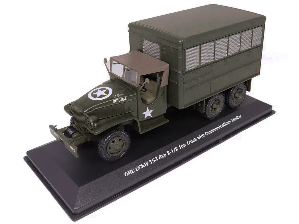 GMC CCKW 353 6x6 2-1/2 Ton Truck with Communications Shelter Olive Drab "United States Army" 1/43 Diecast Model by Militaria Die Cast - image 2
