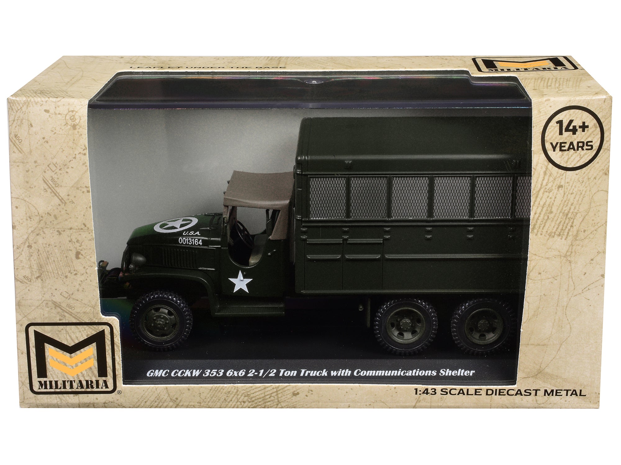 GMC CCKW 353 6x6 2-1/2 Ton Truck with Communications Shelter Olive Drab "United States Army" 1/43 Diecast Model by Militaria Die Cast - image 3