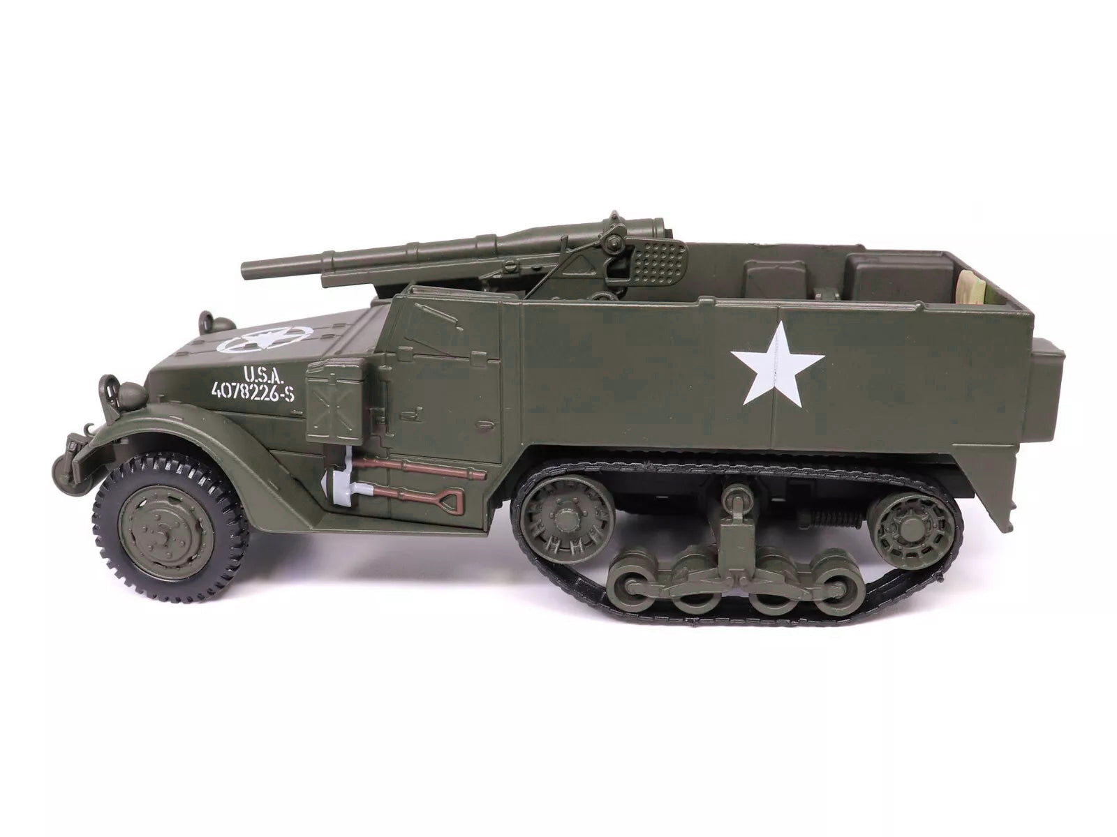 M3 Gun Motor Carriage with 75mm M1897A4 Gun Olive Drab "United States Army" 1/43 Diecast Model by Militaria Die Cast - image 5