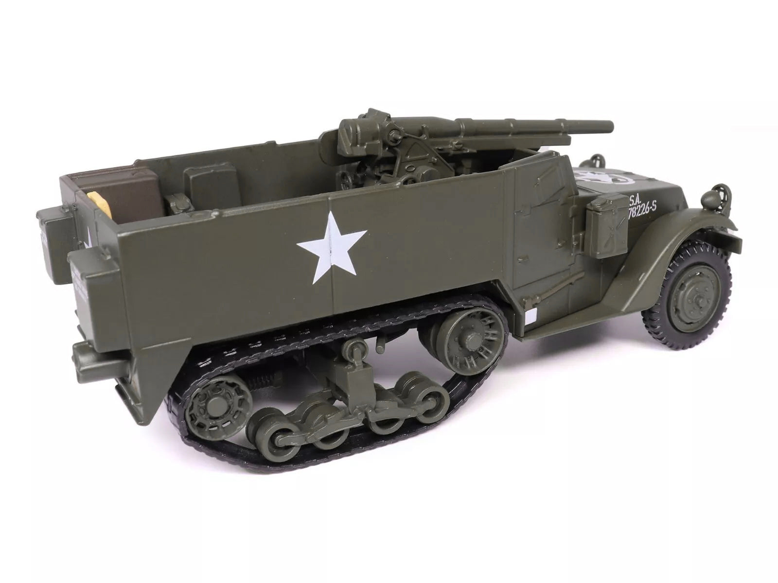 M3 Gun Motor Carriage with 75mm M1897A4 Gun Olive Drab "United States Army" 1/43 Diecast Model by Militaria Die Cast - image 3