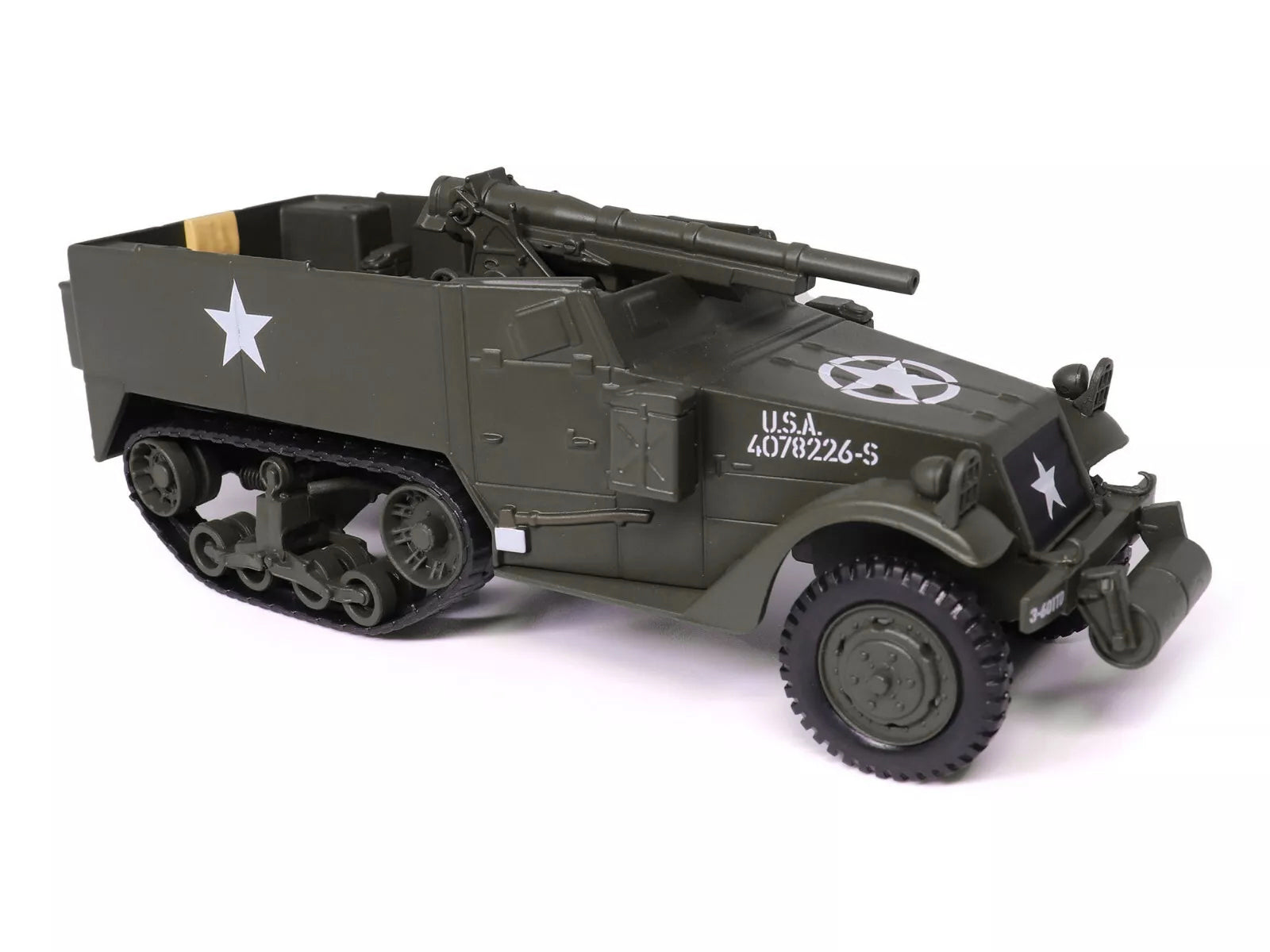 M3 Gun Motor Carriage with 75mm M1897A4 Gun Olive Drab "United States Army" 1/43 Diecast Model by Militaria Die Cast - image 2