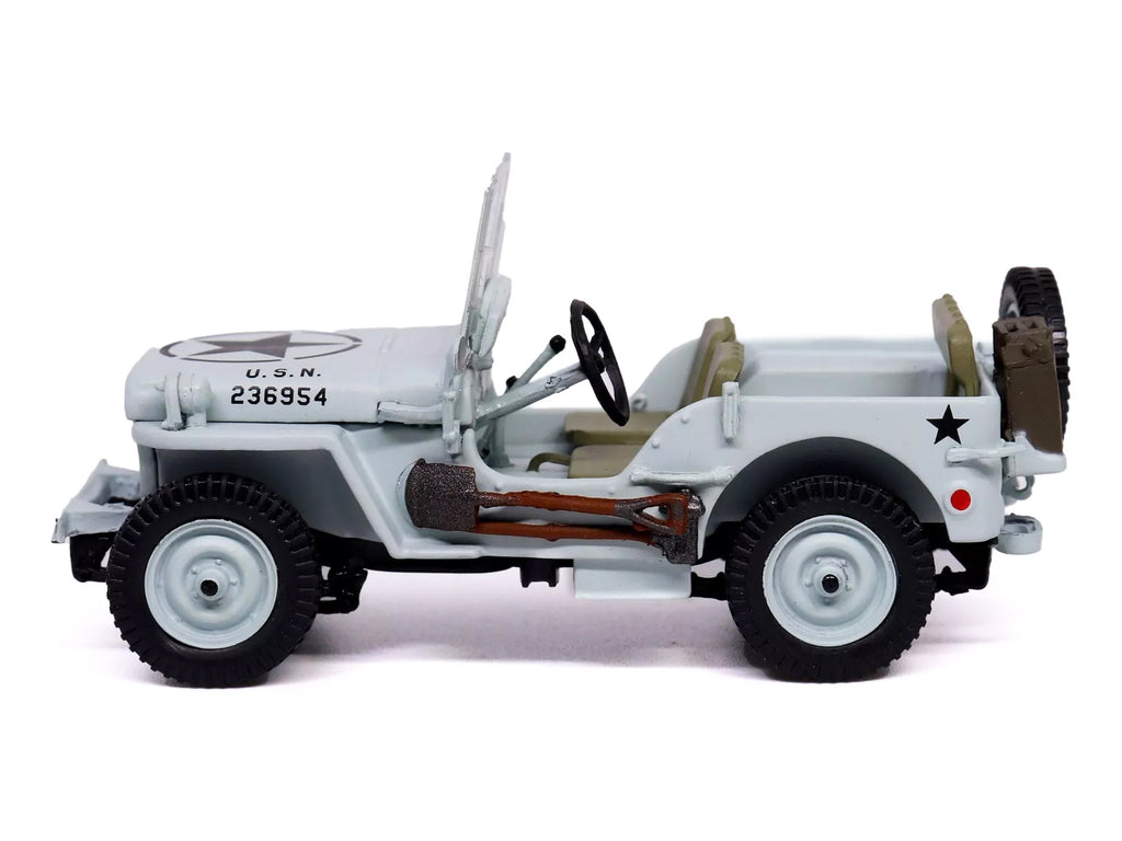 Willys Jeep 1/4-Ton Car Light Blue "United States Navy" 1/43 Diecast Model by Militaria Die Cast - image 2