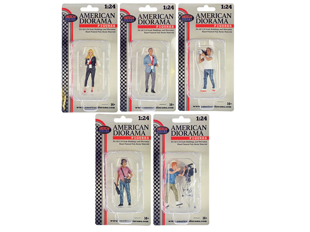 "On-Air" 6 piece Figures and Accessory Set for 1/24 Scale Models by American Diorama - image 3
