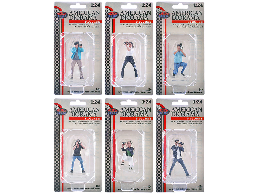 "Photographers" 6 piece Figure Set for 1/24 Scale Models by American Diorama - image 2
