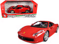 Ferrari 458 Italia Red 1/24 Diecast Model Car by Bburago