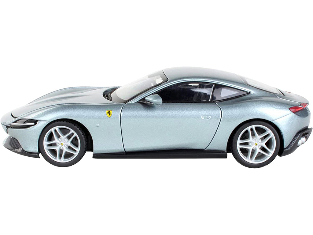 Ferrari Roma Gray Metallic "Race + Play" Series 1/24 Diecast Model Car by Bburago - image 3