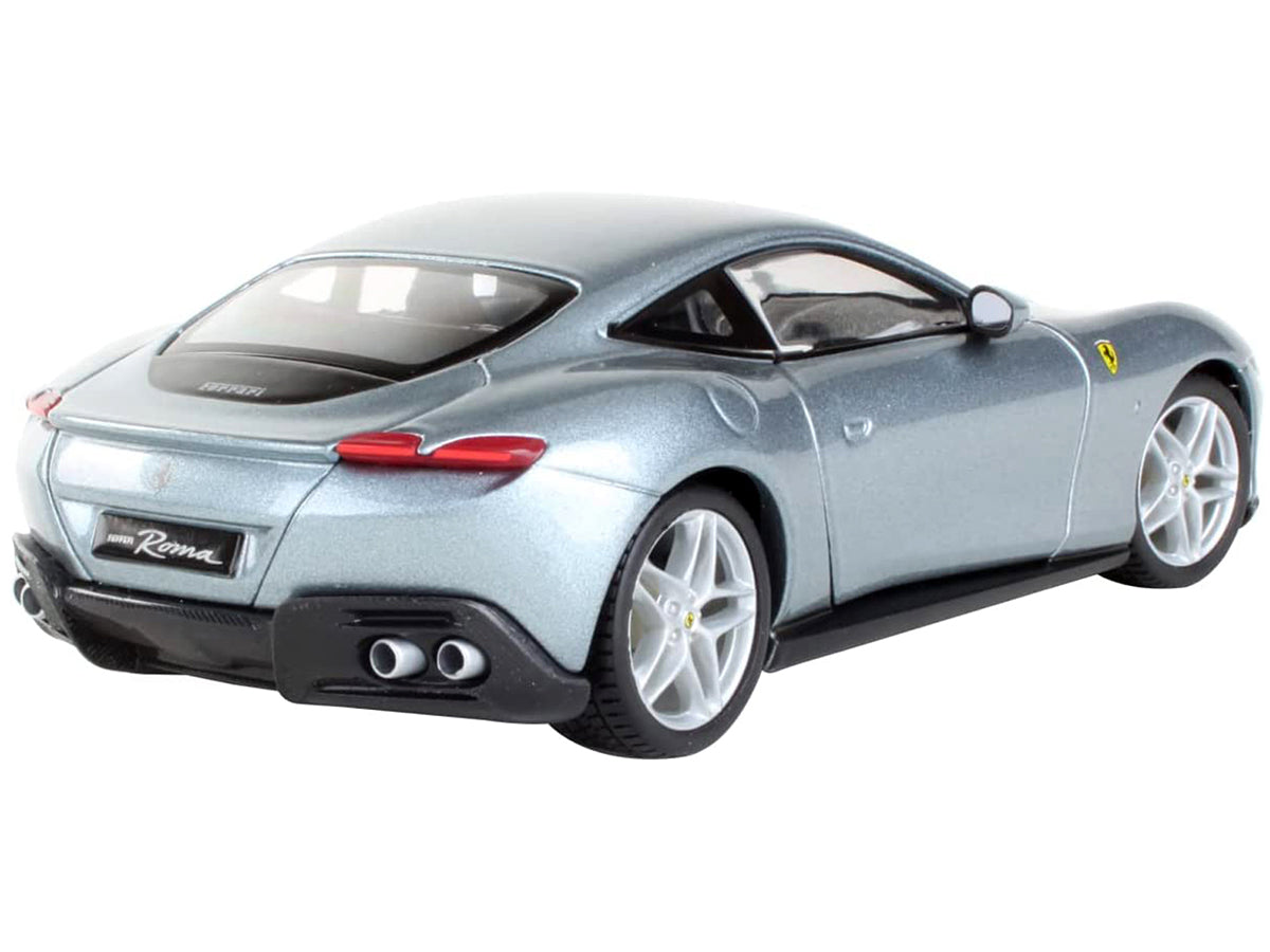 Ferrari Roma Gray Metallic "Race + Play" Series 1/24 Diecast Model Car by Bburago - image 4