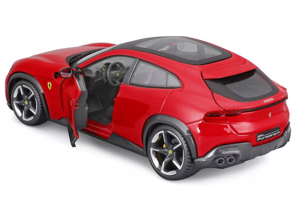 Ferrari Purosangue Red with Sunroof "Race + Play" Series 1/24 Diecast Model Car by Bburago - image 2