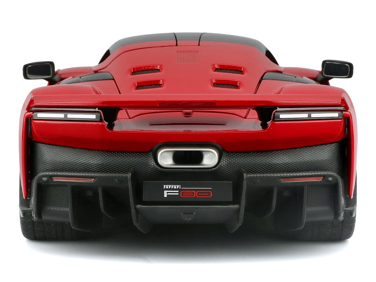 Ferrari F80 Red with Black Top "Race + Play" Series 1/24 Diecast Model Car by Bburago - image 5
