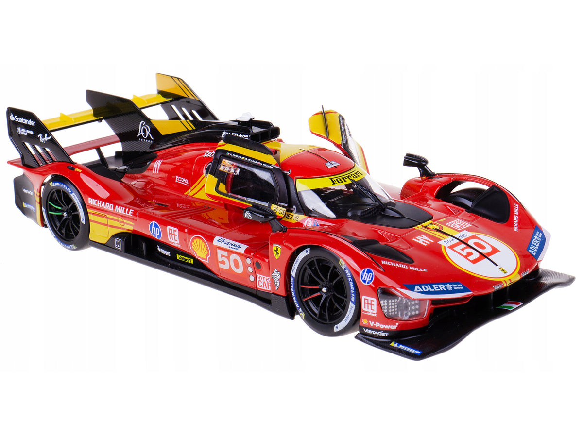Ferrari 499P #50 Antonio Fuoco - Miguel Molina - Nicklas Nielsen "Ferrari AF Corse" Winner "24 Hours of Le Mans" (2024) "Racing" Series 1/24 Diecast Model Car by Bburago - image 2