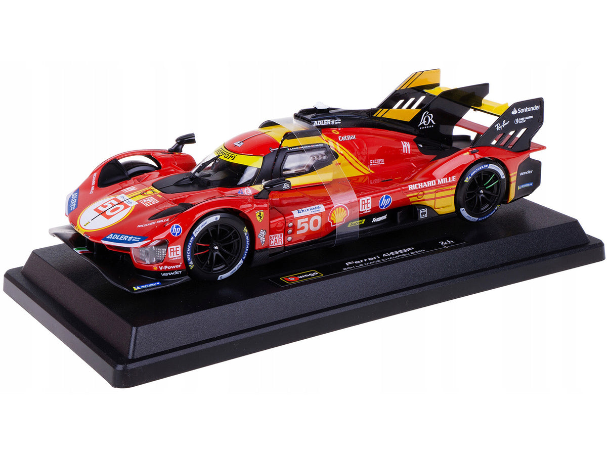 Ferrari 499P #50 Antonio Fuoco - Miguel Molina - Nicklas Nielsen "Ferrari AF Corse" Winner "24 Hours of Le Mans" (2024) "Racing" Series 1/24 Diecast Model Car by Bburago - image 4