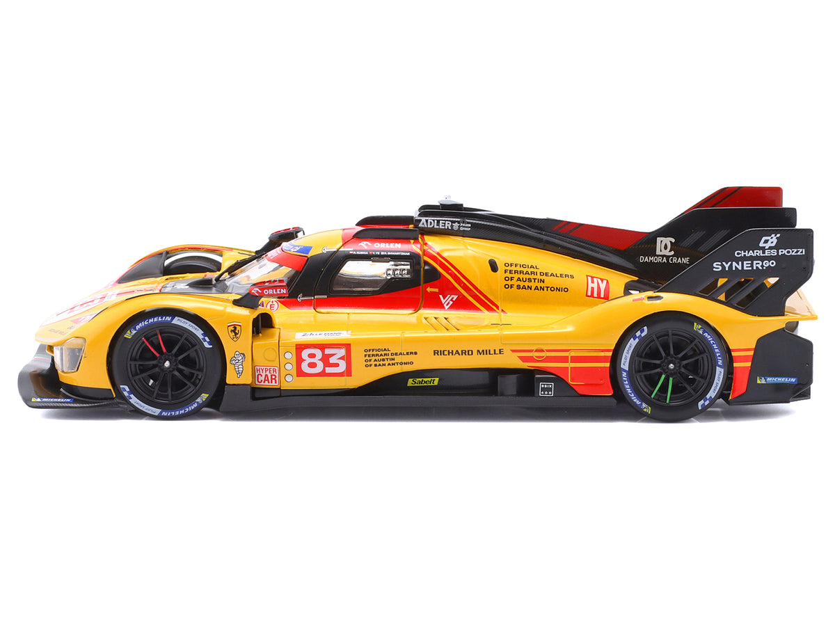 Ferrari 499P #83 Robert Kubica - Robert Shwartzman - Yifei Ye "24 Hours of Le Mans" (2024) "Racing" Series  1/24 Diecast Model Car by Bburago - image 3