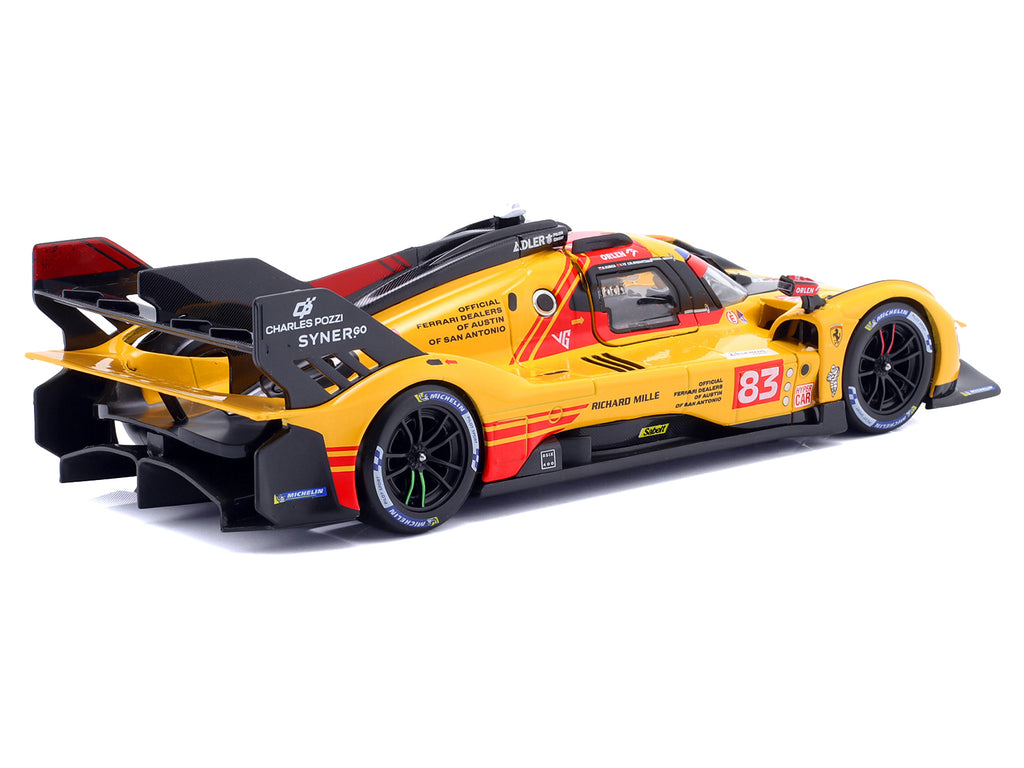 Ferrari 499P #83 Robert Kubica - Robert Shwartzman - Yifei Ye "24 Hours of Le Mans" (2024) "Racing" Series  1/24 Diecast Model Car by Bburago - image 4