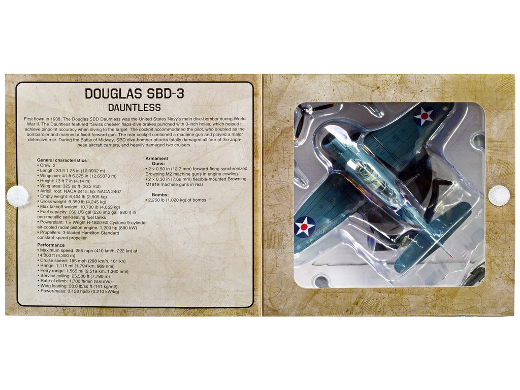 Douglass SBD-3 Dauntless Bomber Plane (United States Navy 1938) 1/72 Diecast Model by Warbirds of WWII - image 5