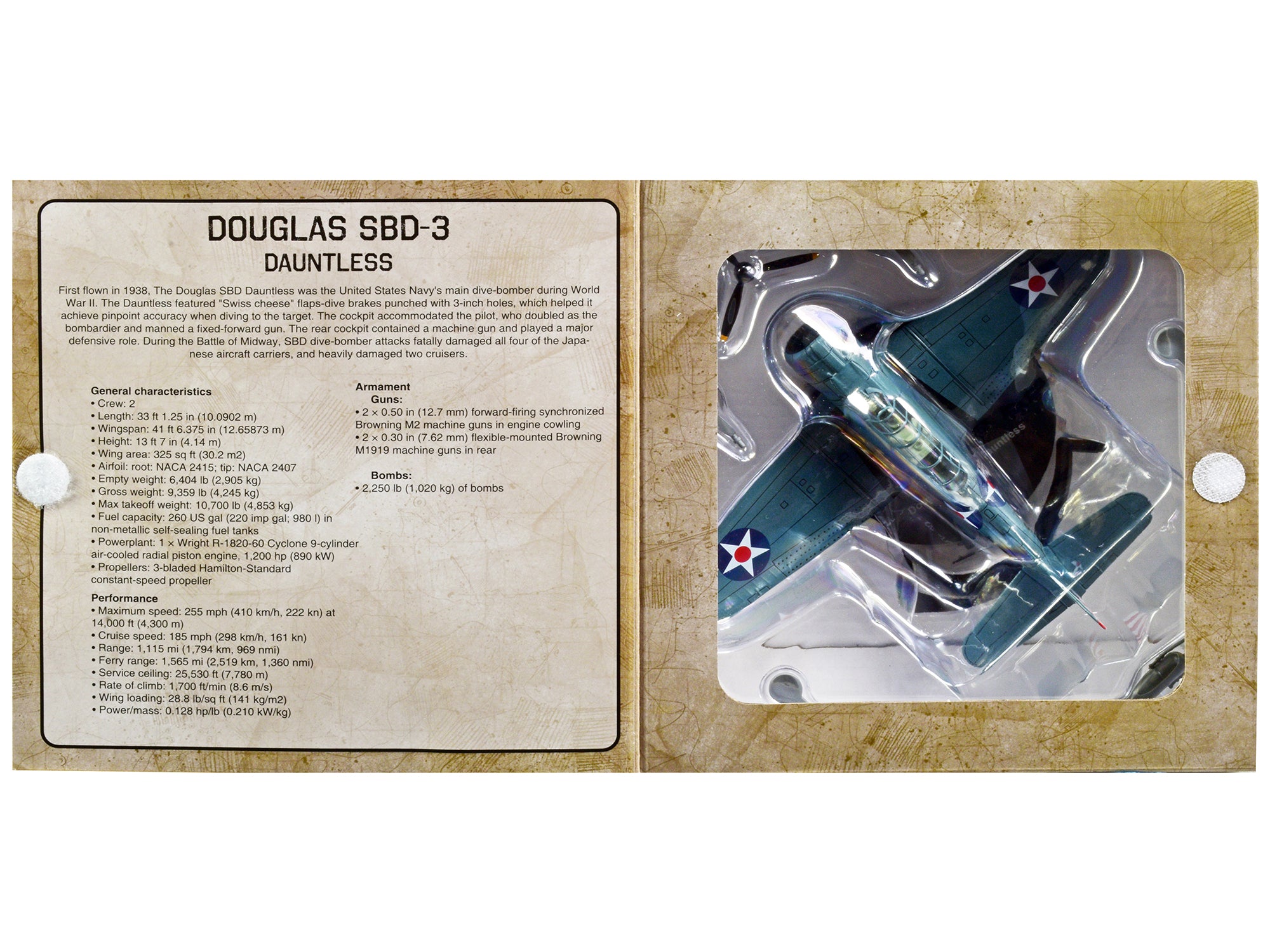 Douglass SBD-3 Dauntless Bomber Plane (United States Navy 1938) 1/72 Diecast Model by Warbirds of WWII - image 5