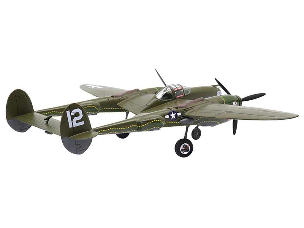 Lockheed P-38 Lightning Fighter Aircraft "Haleakala II 80th FG 459th FS Twin Dragons" (1944) United States Army Air Forces 1/72 Diecast Model by Militaria Die Cast - image 3