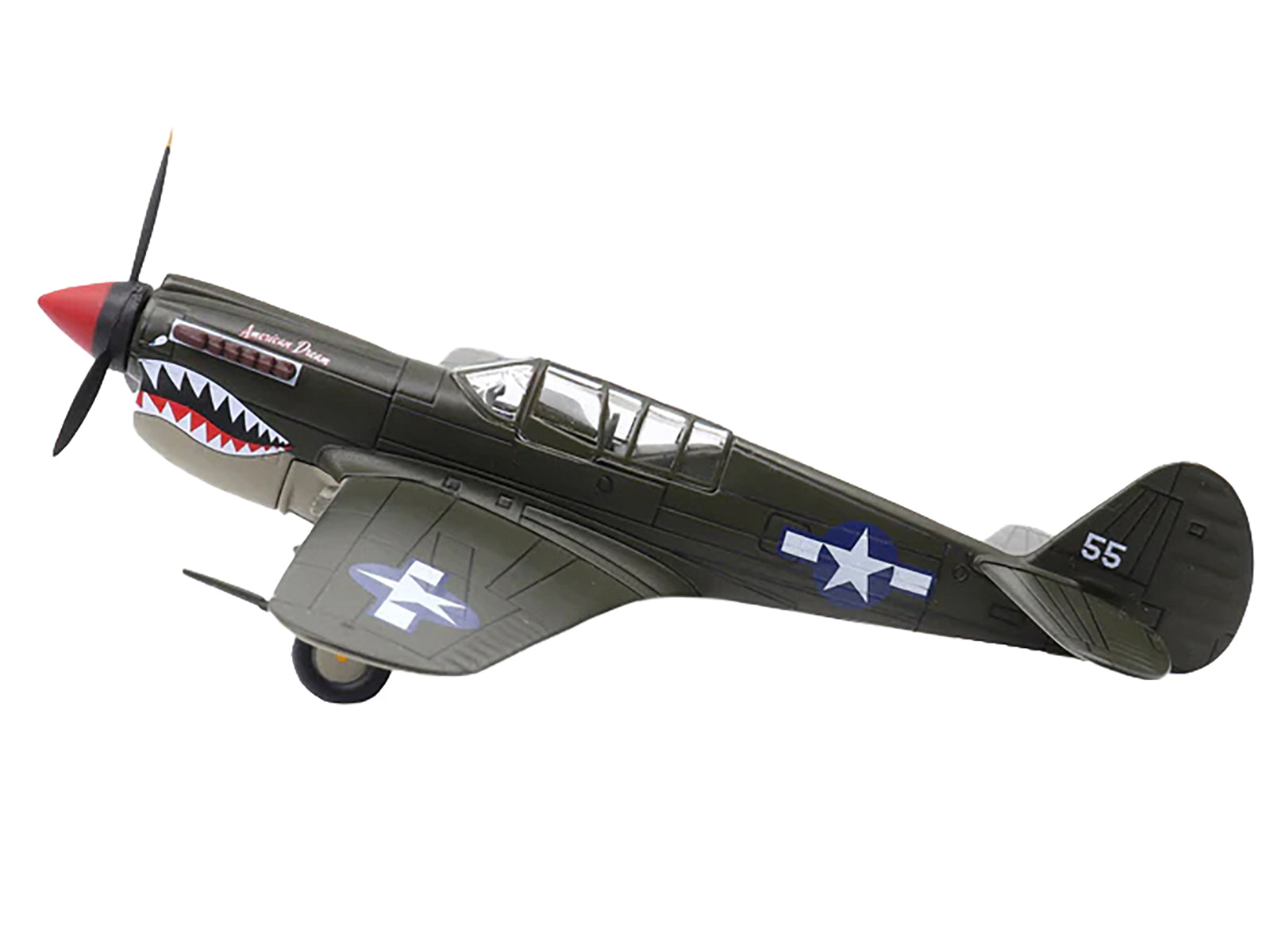 Curtiss P-40N Warhawk Fighter Aircraft "American Dream National Warplane Museum" United States Army Air Forces 1/72 Diecast Model by Militaria Die Cast - image 2