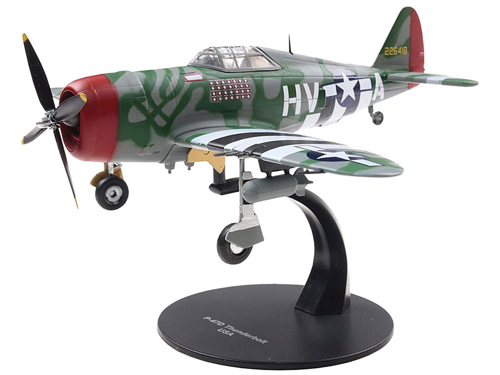 Republic P-47 Thunderbolt Fighter Aircraft "Lt. Col. Francis S. "Gabby" Gabreski" United States Army Air Forces 1/72 Diecast Model by Militaria Die Cast - image 4