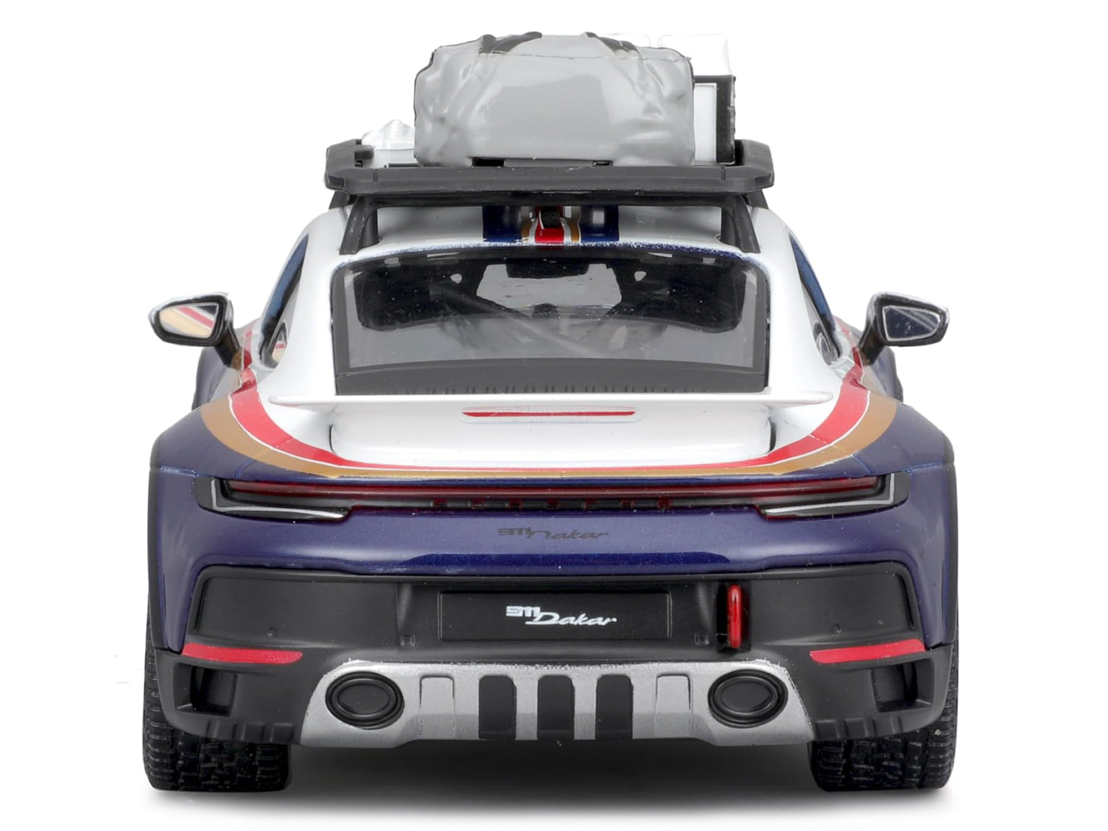 Porsche 911 Dakar #953 "Roughroads Porsche" Blue and White with Stripes and Roof Rack "Race" Series 1/24 Diecast Model Car by Bburago - image 5