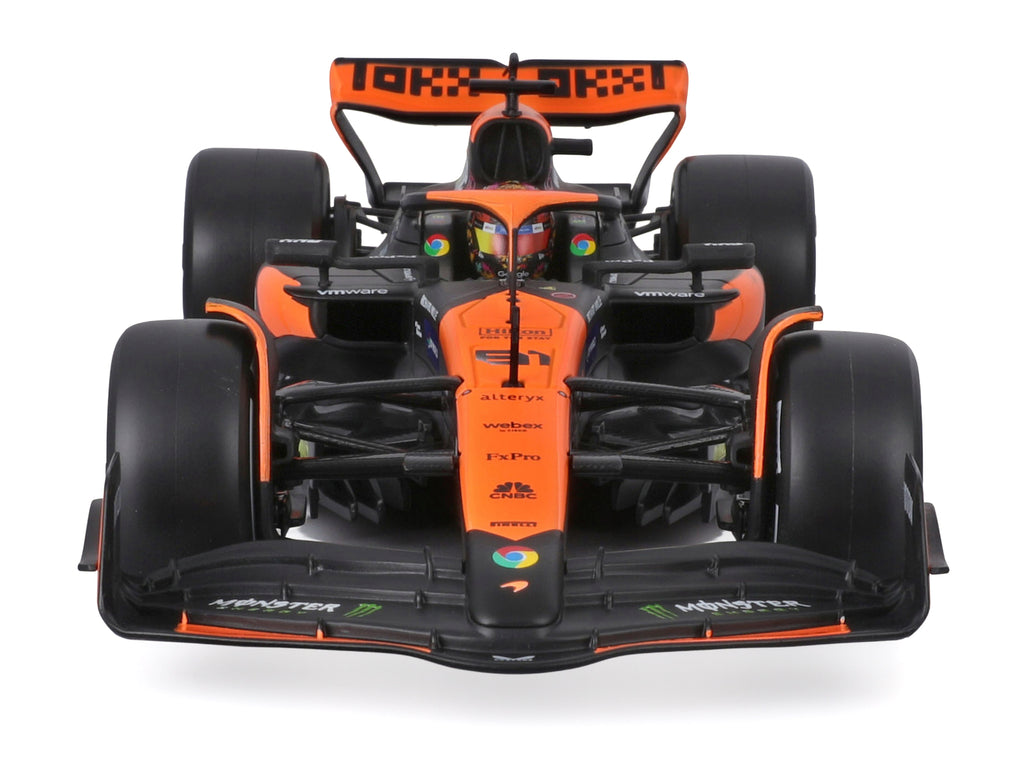 McLaren MCL38 #81 Oscar Piastri "OKX" Formula One F1 "Miami GP" (2024) with Display Case 1/24 Diecast Model Car by Bburago - image 4