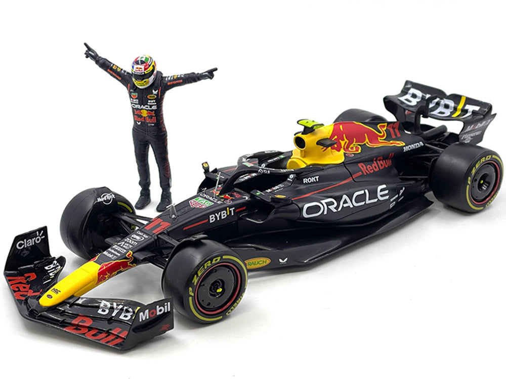 Red Bull Racing RB19 #11 Sergio Perez "Oracle" Formula One F1 Championship "Constructor Champions" (2023) with Driver Figure 1/24 Diecast Model Car by Bburago - image 3