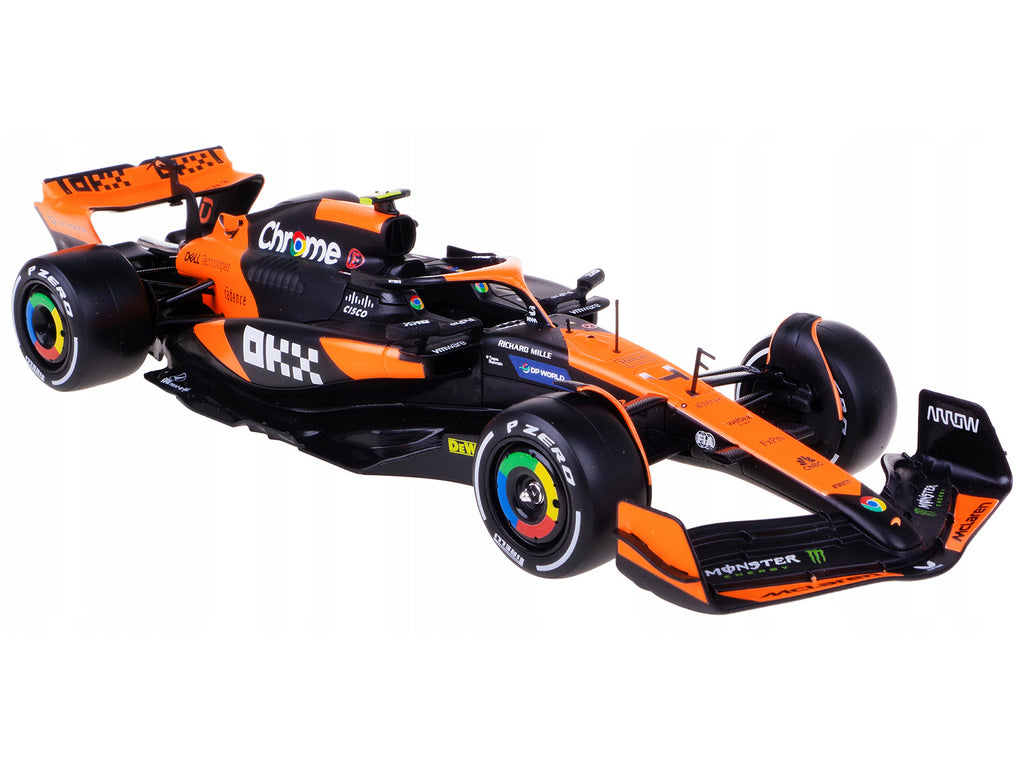 McLaren MCL38 #4 Lando Norris "OKX" Winner Formula One F1 "Miami GP" (2024) with Driver Figure "Race" Series 1/24 Diecast Model Car by Bburago - image 3