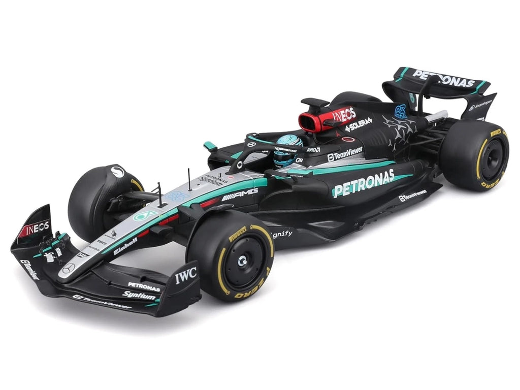 Mercedes-AMG F1 W15 E Performance #63 George Russell "Petronas" Formula One F1 "World Championship" (2024) 1/24 Diecast Model Car by Bburago