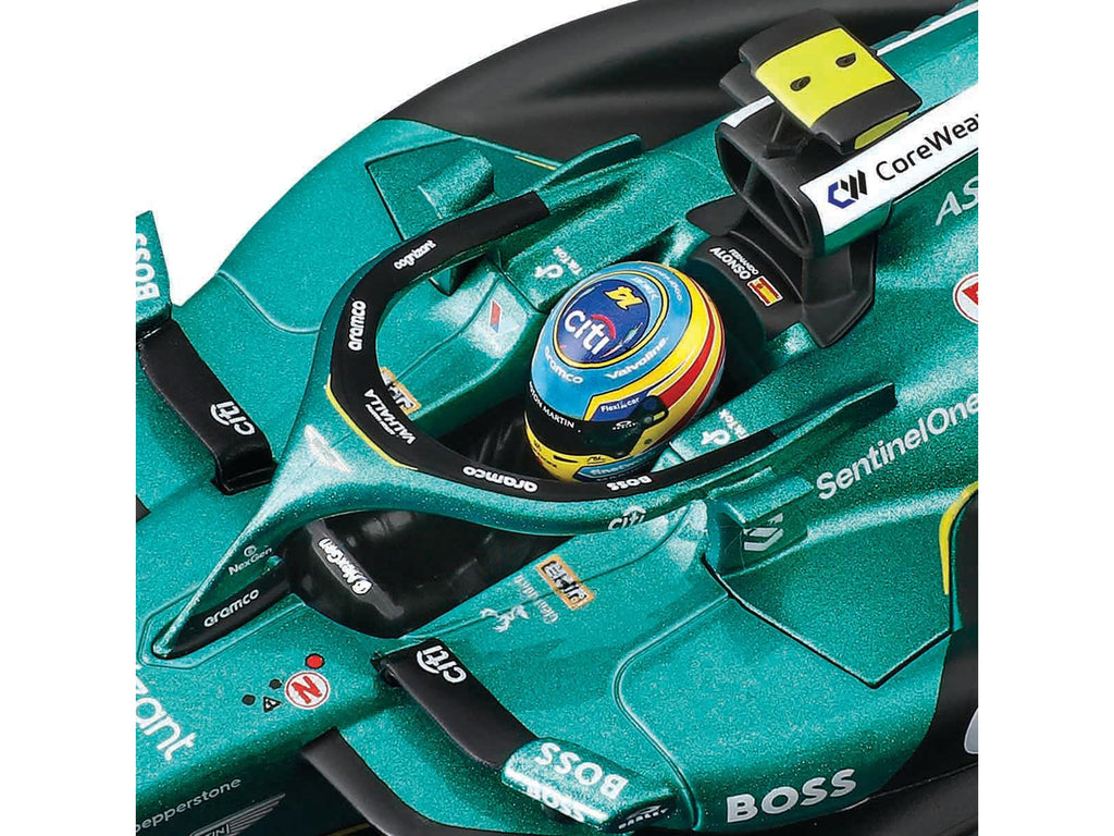 Aston Martin AMR25 #14 Fernando Alonso "Aramco" Formula One F1 "World Championship" (2025) 1/24 Diecast Model Car by Bburago - image 2