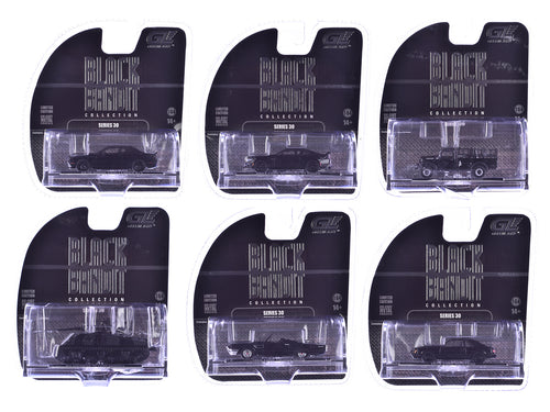 "Black Bandit" 6 piece Set Series 30 1/64 Diecast Model Cars by Greenlight