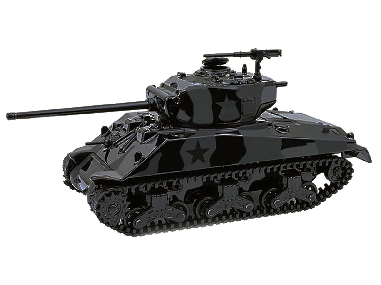 M4 Sherman 76 Long Barrell Tank Black Camouflage "Black Bandit" Series 30 1/64 Diecast Model Car by Greenlight - image 2