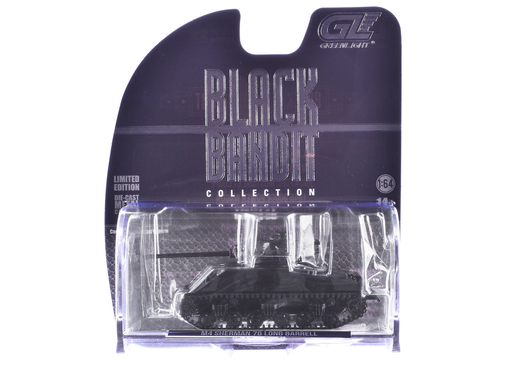 M4 Sherman 76 Long Barrell Tank Black Camouflage "Black Bandit" Series 30 1/64 Diecast Model Car by Greenlight - image 3