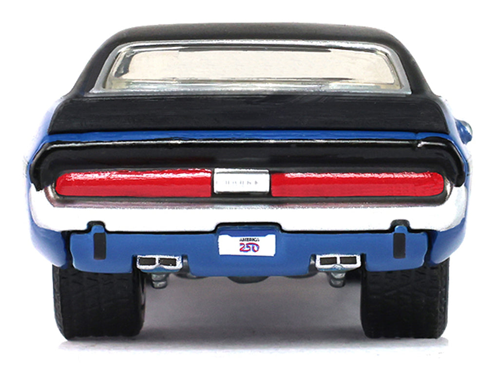 1970 Dodge Challenger Blue with Black Top "America 250 Edition" "Anniversary Collection" Series 18 1/64 Diecast Model Car by Greenlight - image 4