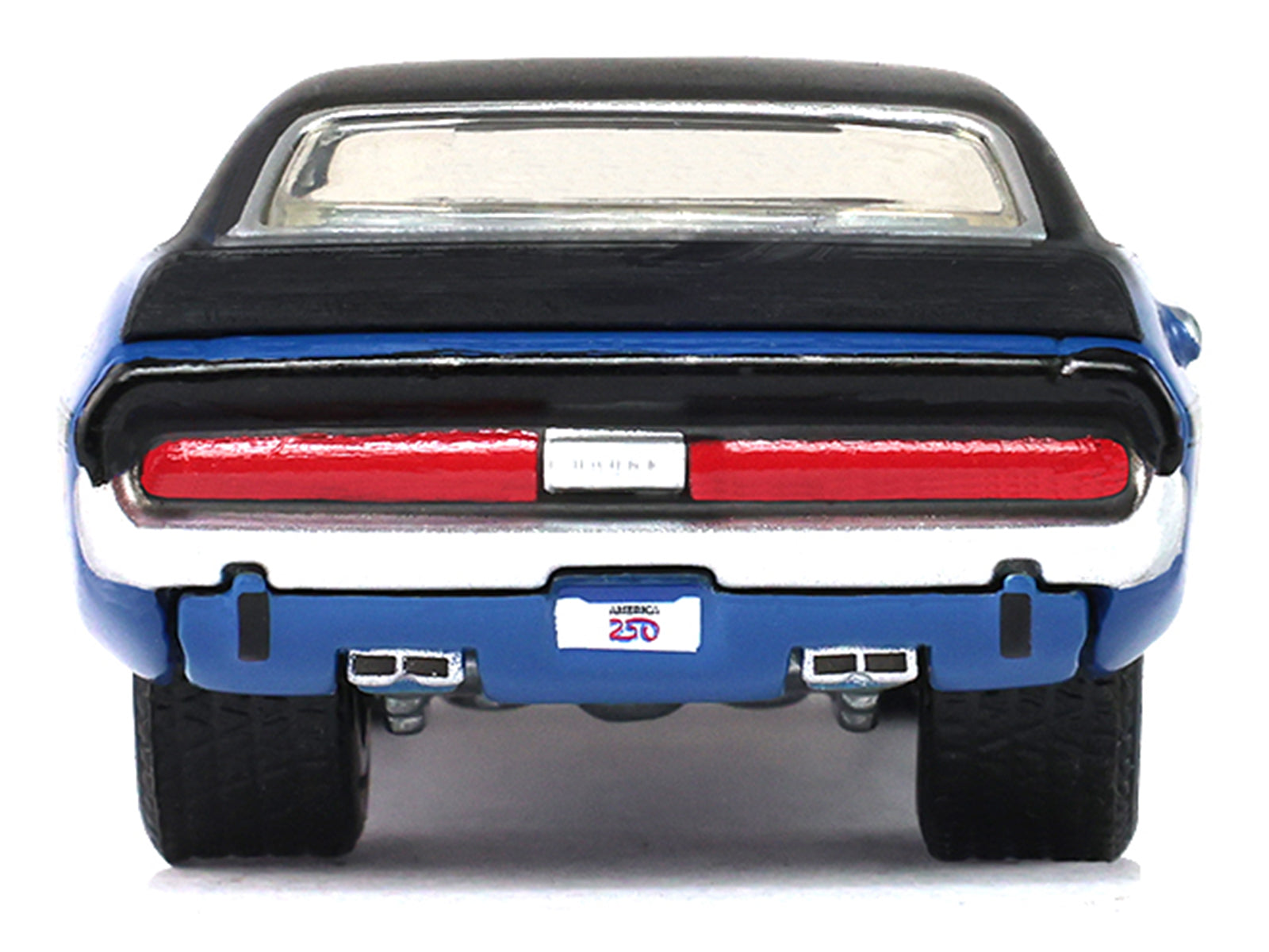 1970 Dodge Challenger Blue with Black Top "America 250 Edition" "Anniversary Collection" Series 18 1/64 Diecast Model Car by Greenlight - image 4