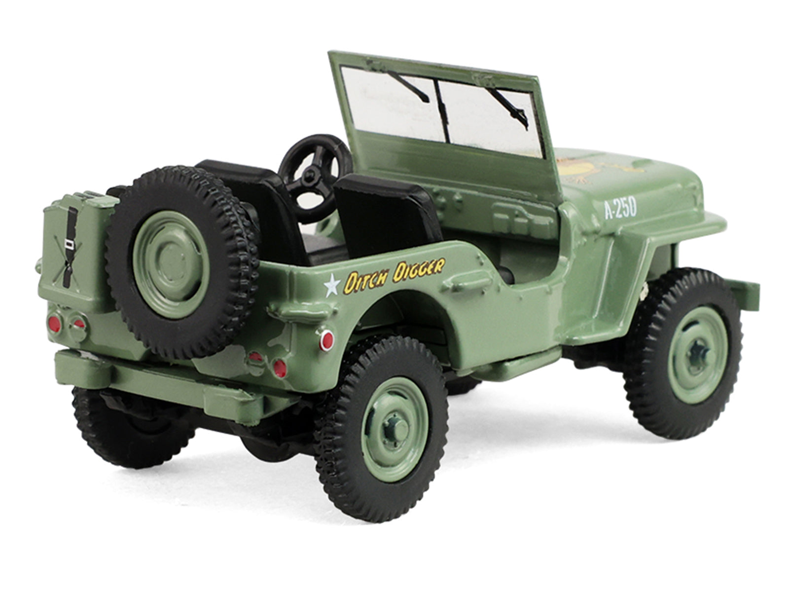 1942 Willy’s MB Jeep Olive Green "America 250 Edition" "Anniversary Collection" Series 18 1/64 Diecast Model Car by Greenlight - image 3