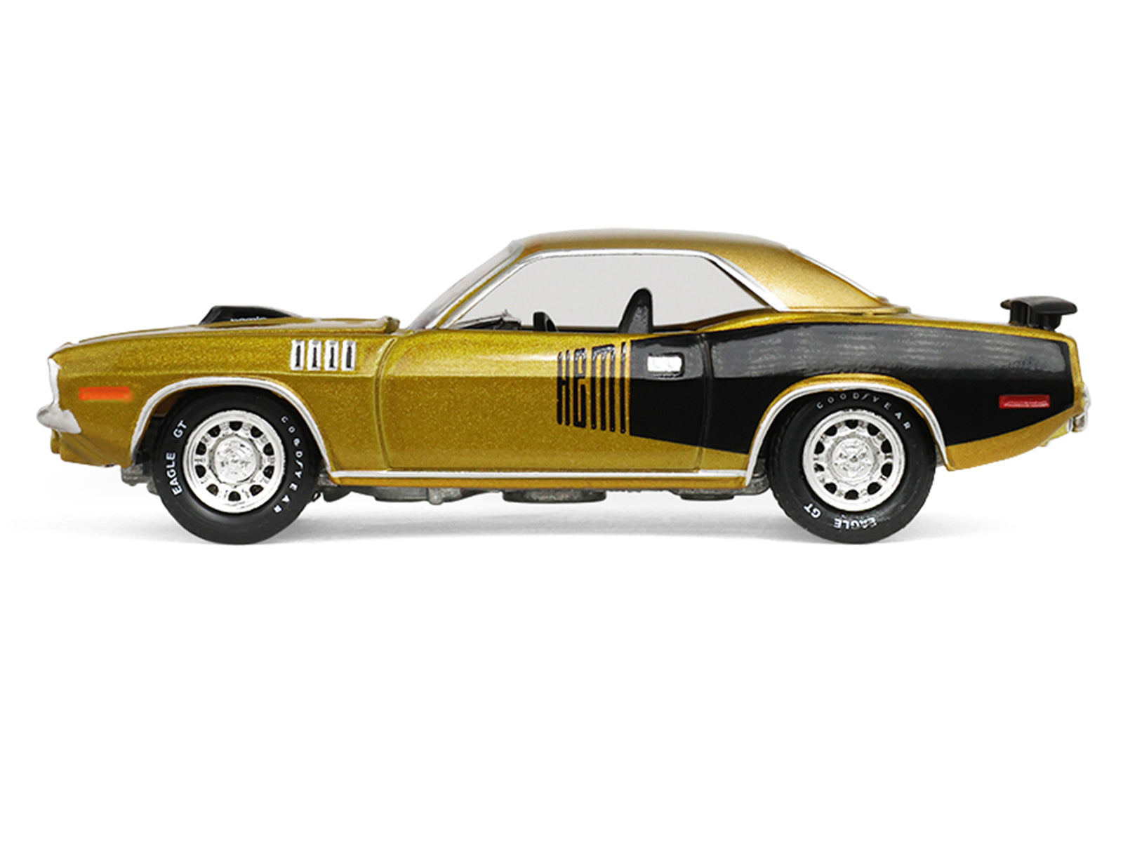 1971 Plymouth Hemi ‘Cuda Gold Metallic with Black Accents "America 250 Edition" "Anniversary Collection" Series 18 1/64 Diecast Model Car by Greenlight - image 2