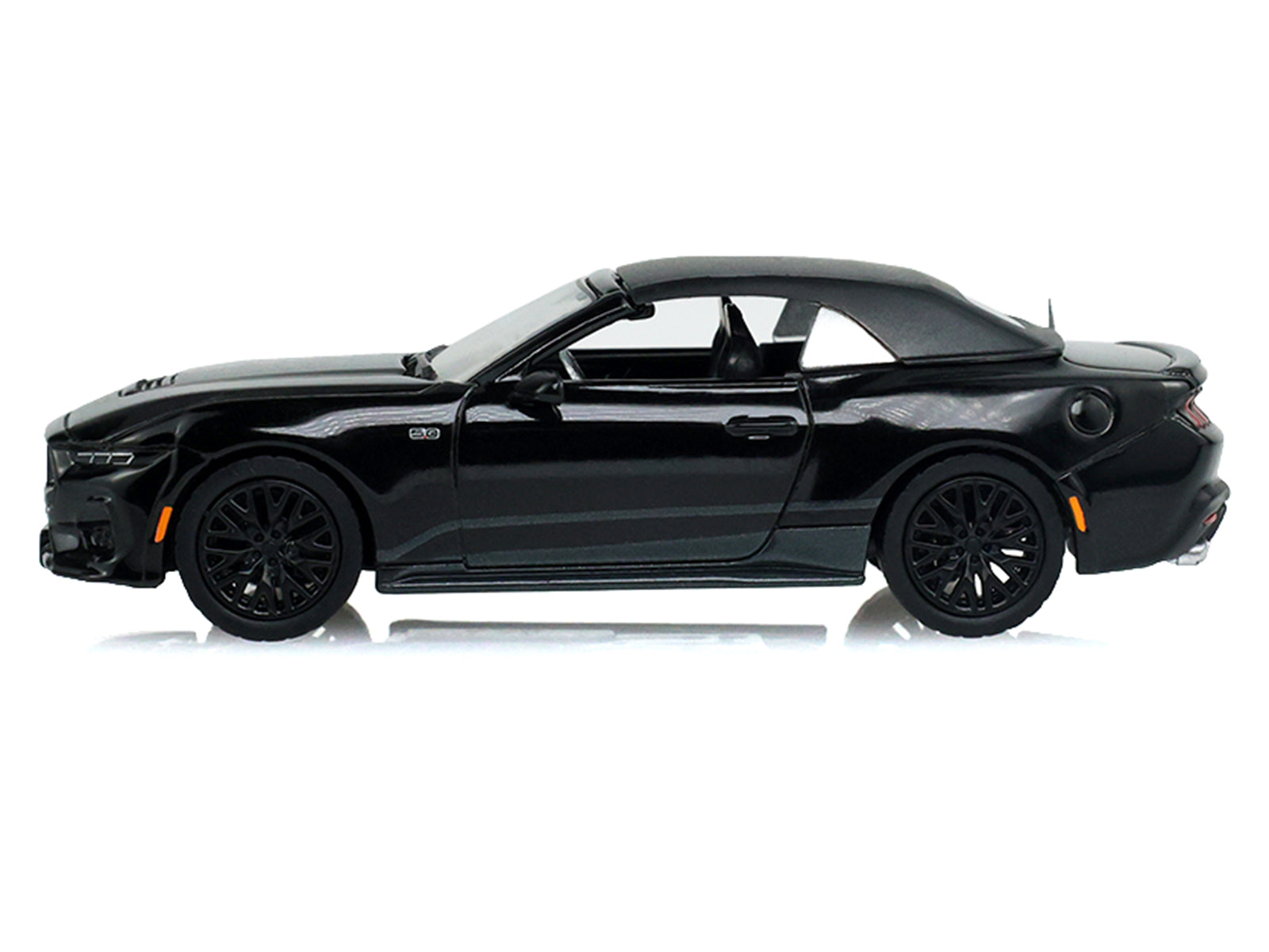 2024 Ford Mustang GT Convertible Black "Black Bandit" Series 31 1/64 Diecast Model Car by Greenlight