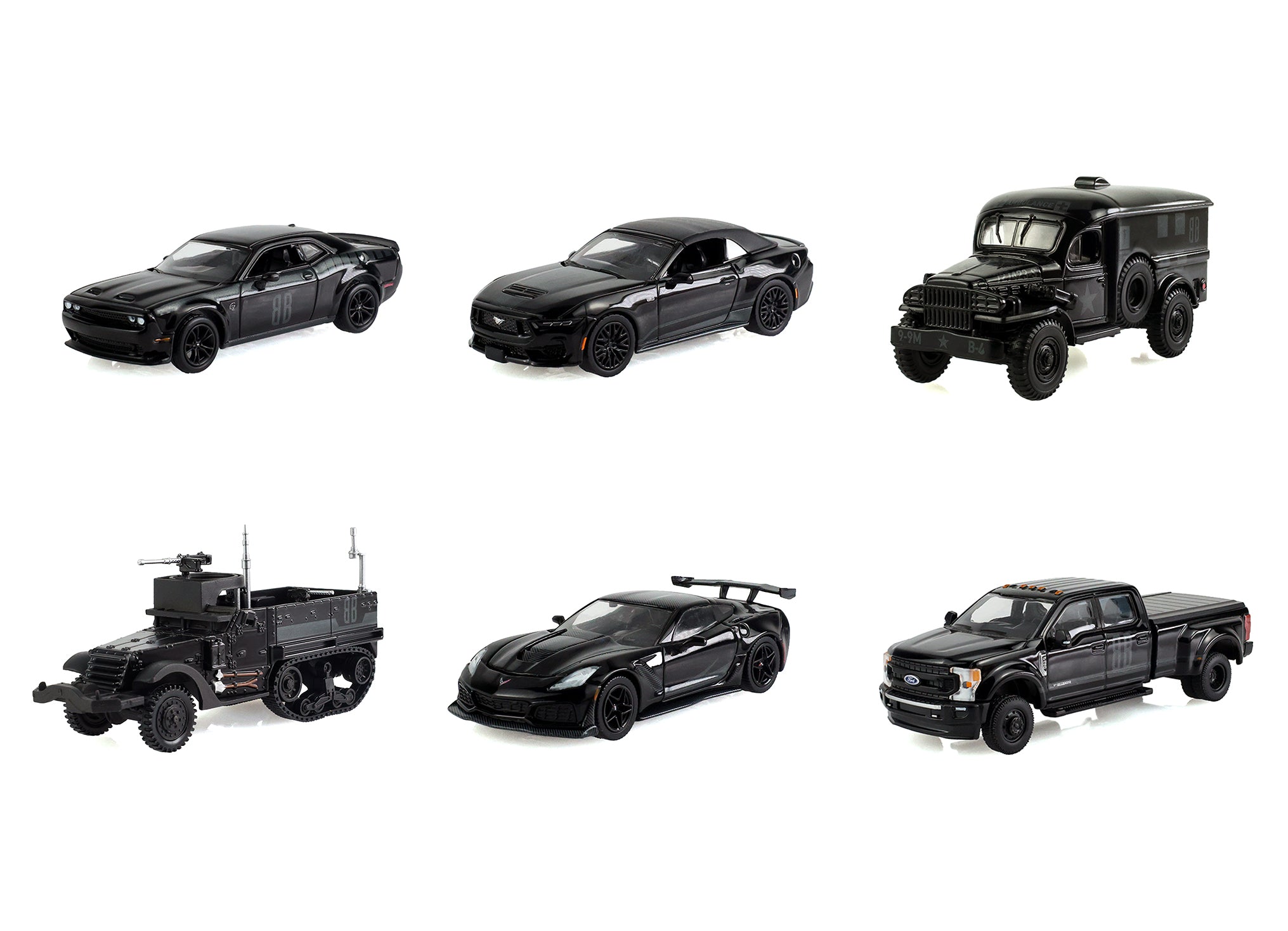"Black Bandit" Series 31 6 piece Set 1/64 Diecast Model Cars by Greenlight
