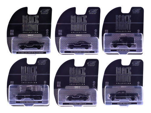 "Black Bandit" Series 31 6 piece Set 1/64 Diecast Model Cars by Greenlight