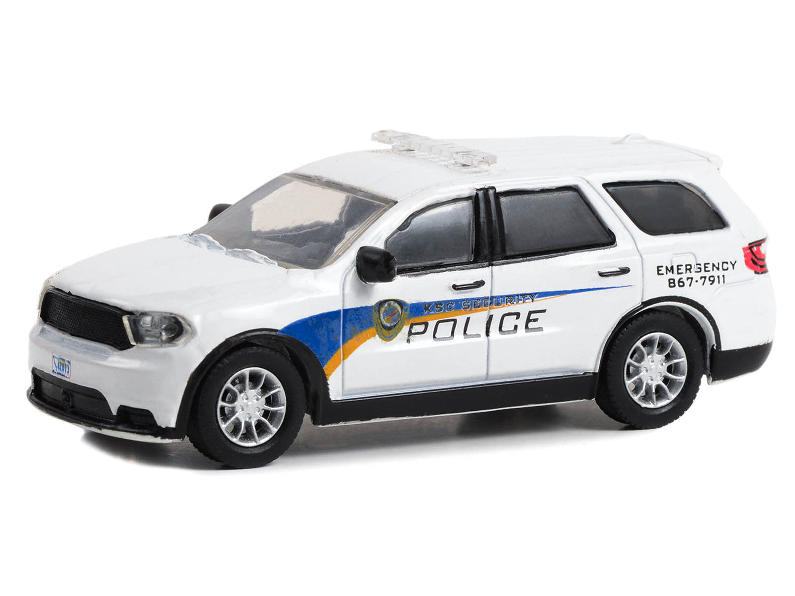 2017 Dodge Durango "Kennedy Space Center (KSC) Security Police Traffic Enforcement" White with Graphics "Hobby Exclusive" Series 1/64 Diecast Model Car by Greenlight - image 2